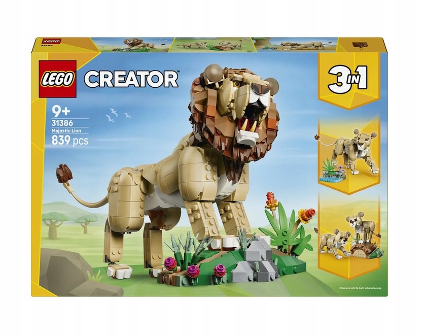 Stavebnice Divoká Zvířata Hrdý Lev 31386 Lego Creator