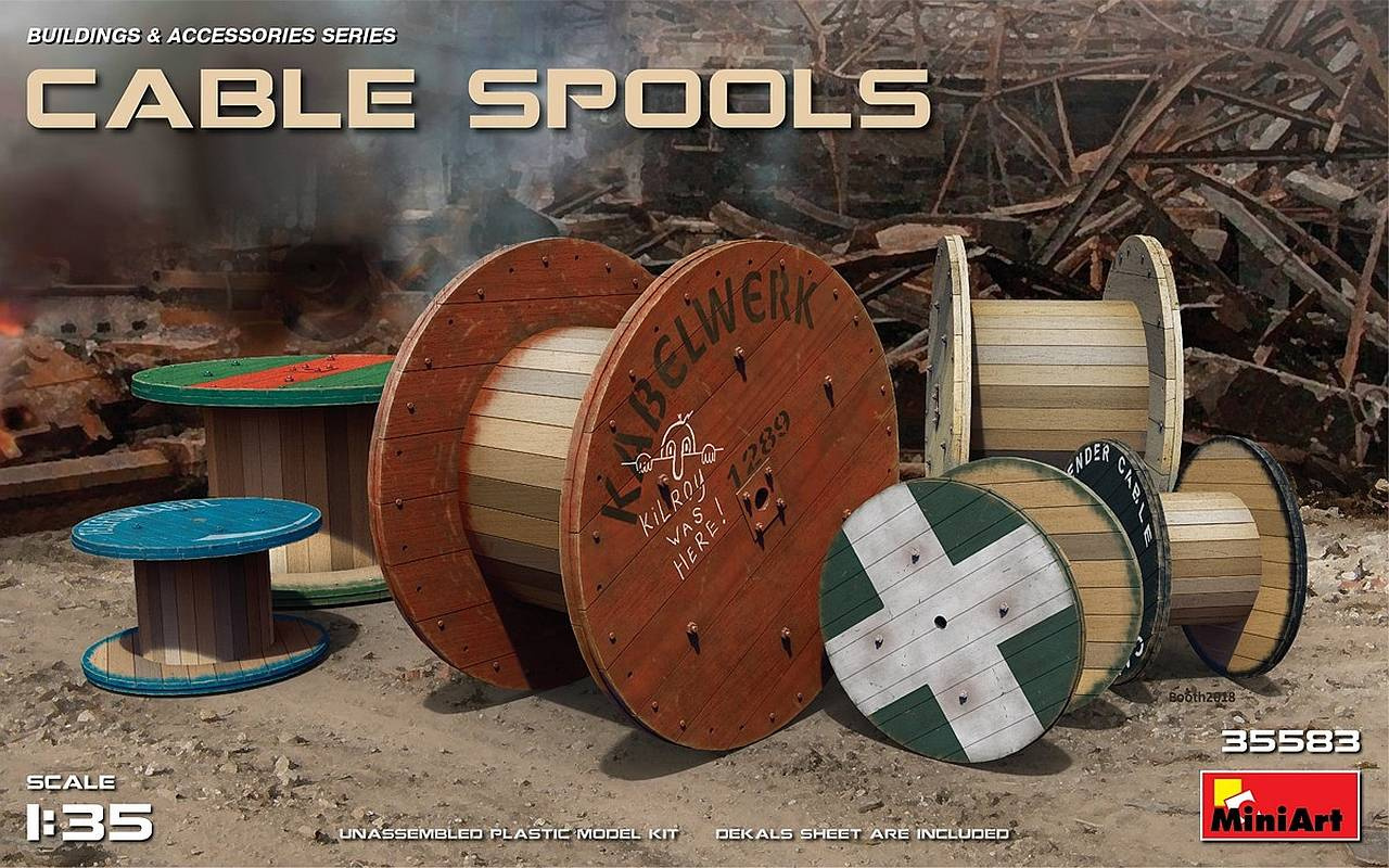 Mini Art 35583 Cable Spools zestaw plastikowy