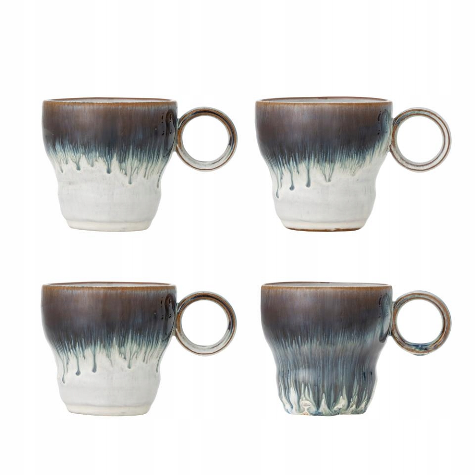 Bloomingville Nigel Hrnček 300 ml Sada 4 hrnčekov Modrá