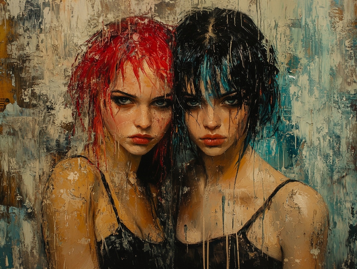 Obraz Na Plátně Canvas Portrét Dívky Cyberpunk Grunge Noir 80x60