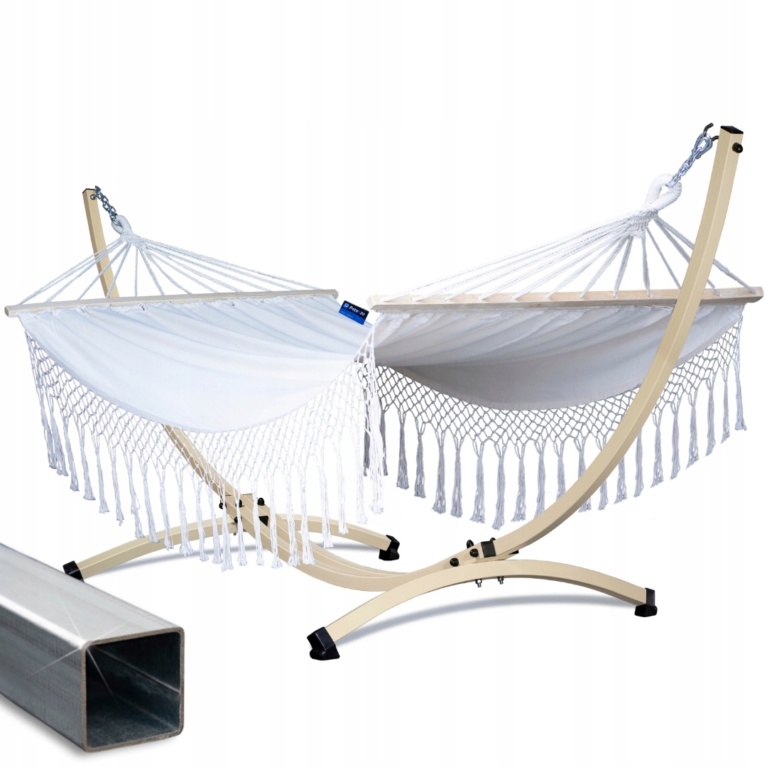 Potenza stelaż z hamakiem stelaż Ocynk 220kg+ hamak ogrodowy Santia 220x160