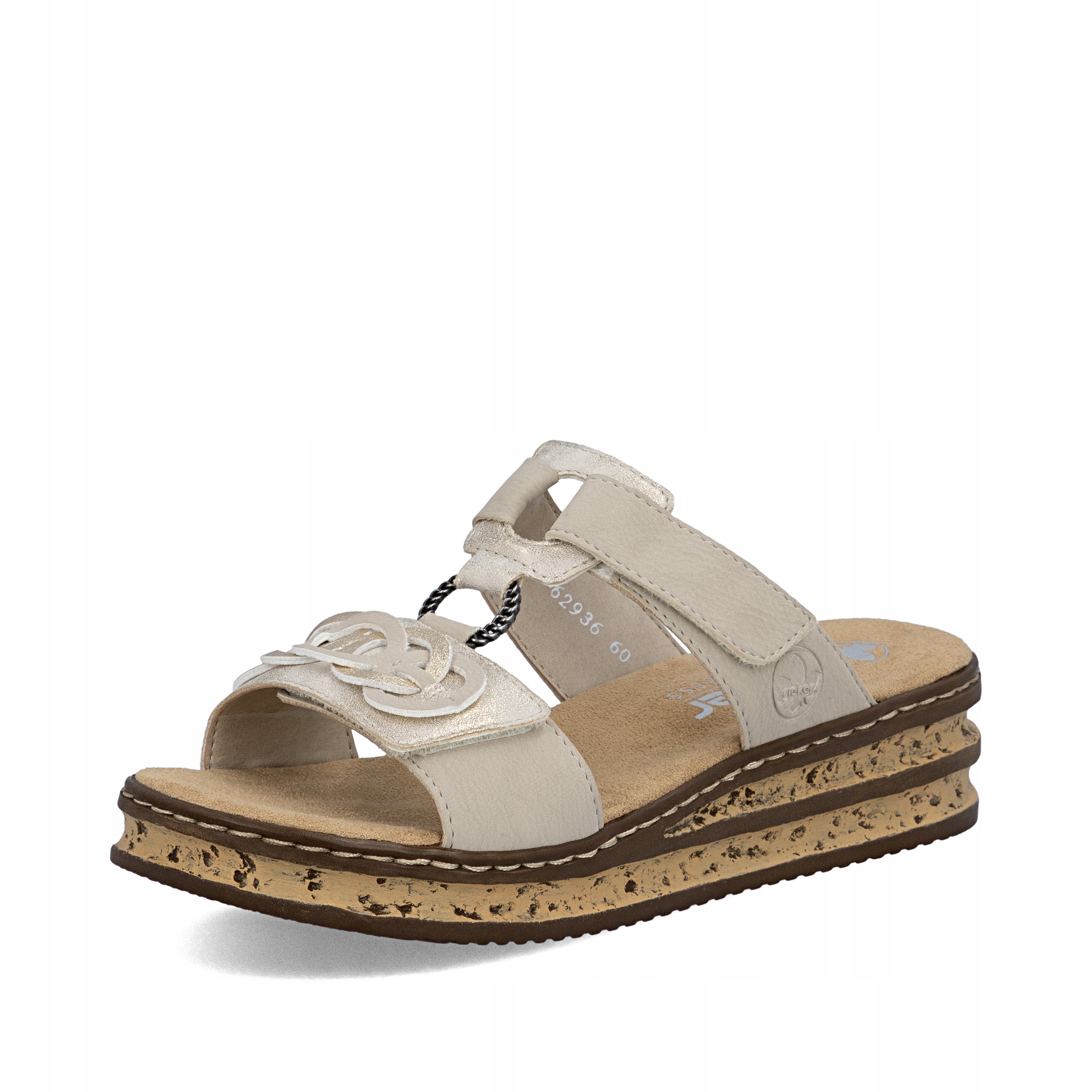 Rieker Antistress Nazouváky Dámské Suchý Zip Béžové Na Klínku 62936-60 vel. 39