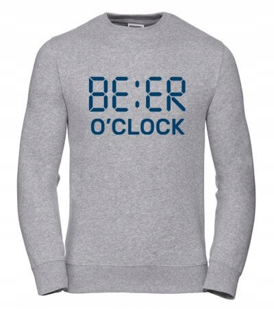 Pánská Mikina Beer Time Černá 3XL Šedá Dárek pro chlapa, chlapce, pro někoho