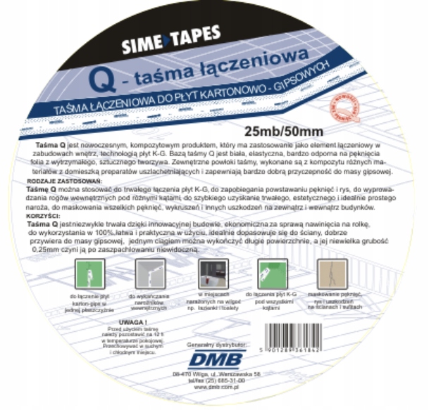 

Taśma Amerykańska Łączeniowa Sime Tapes 25mb/50mm