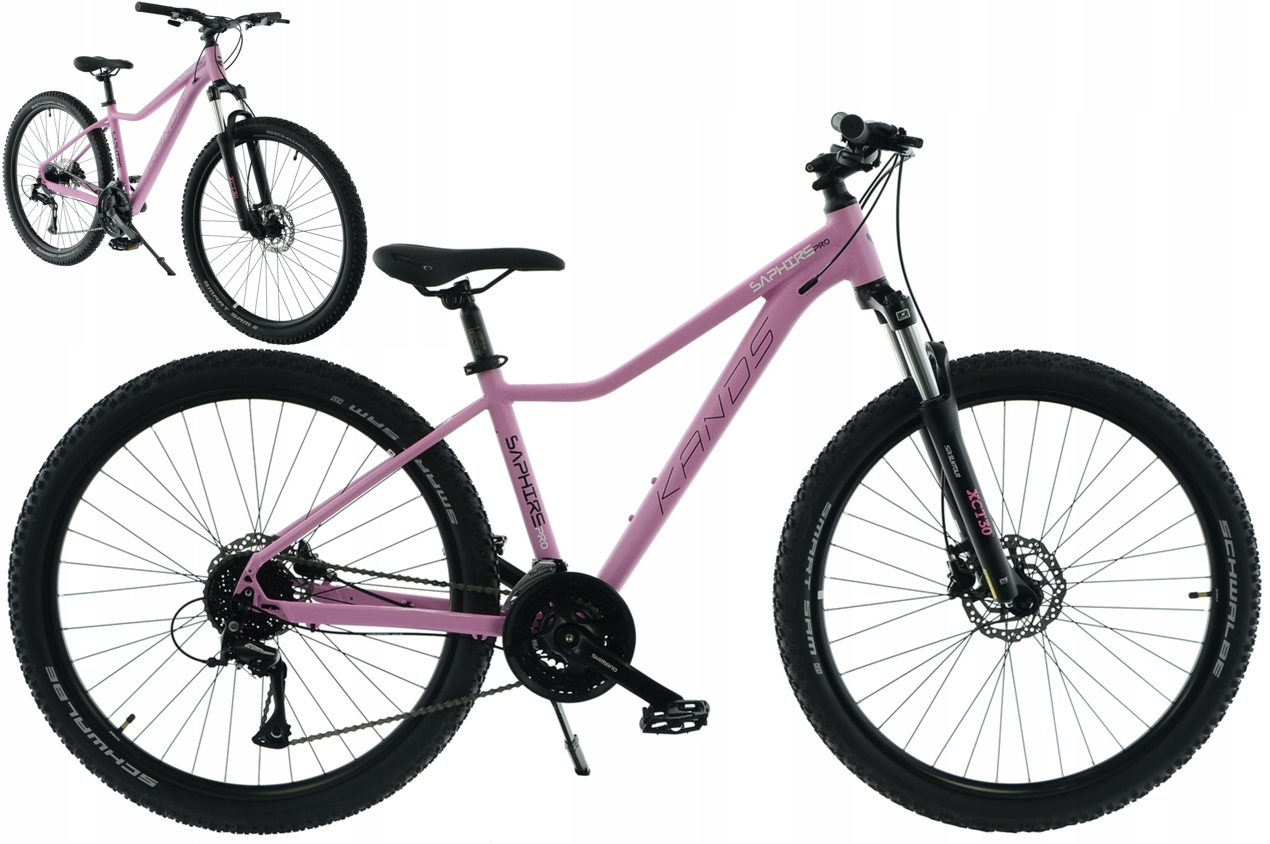 Rower Mtb 27,5" Kands Saphire V2 Pro rama 14" różowy czarny R25