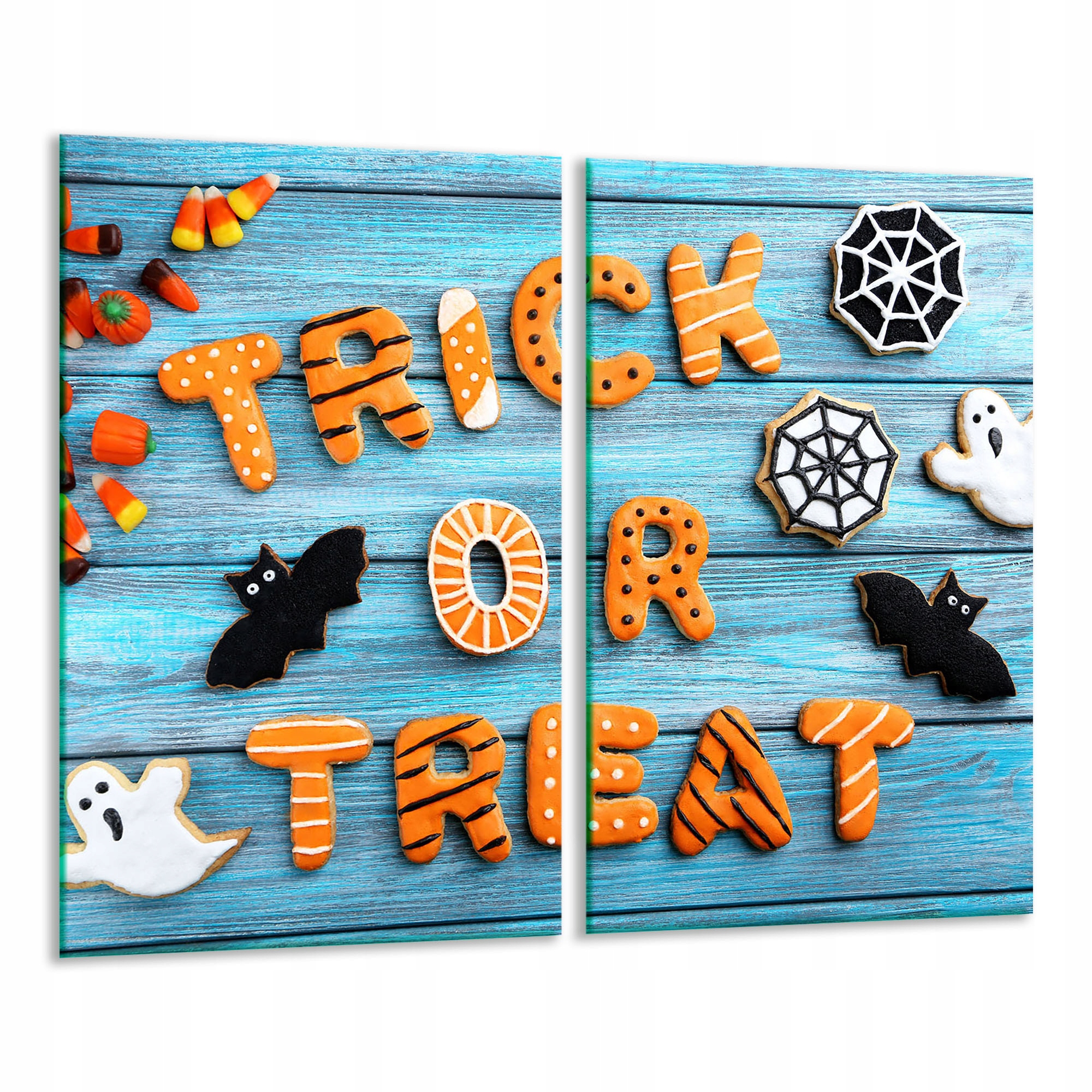 Skleněná Krájecí Deska 2x 30x52 Halloween 7v1