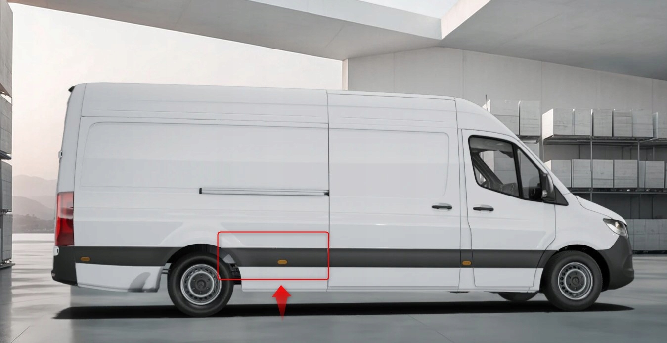 Boční Lišta Mercedes Sprinter Široká Před Podběhem Kola P Zadní 91069072009K83