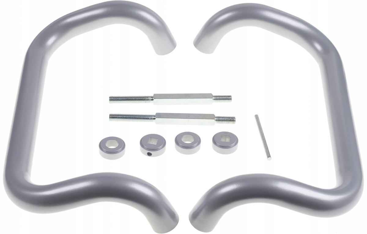 Oboustranný obdélníkový úchyt stříbrný 9006 300 mm