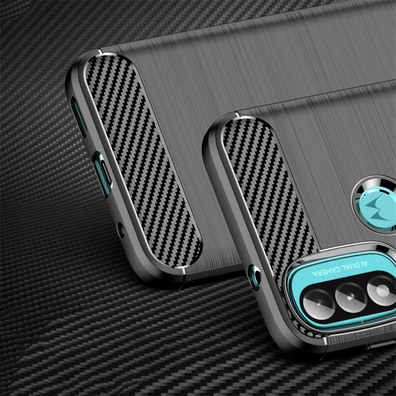 Etui Carbon + Szkło do Motorola Moto E20 / E40 Dedykowany model Moto E20 / E40 Braders