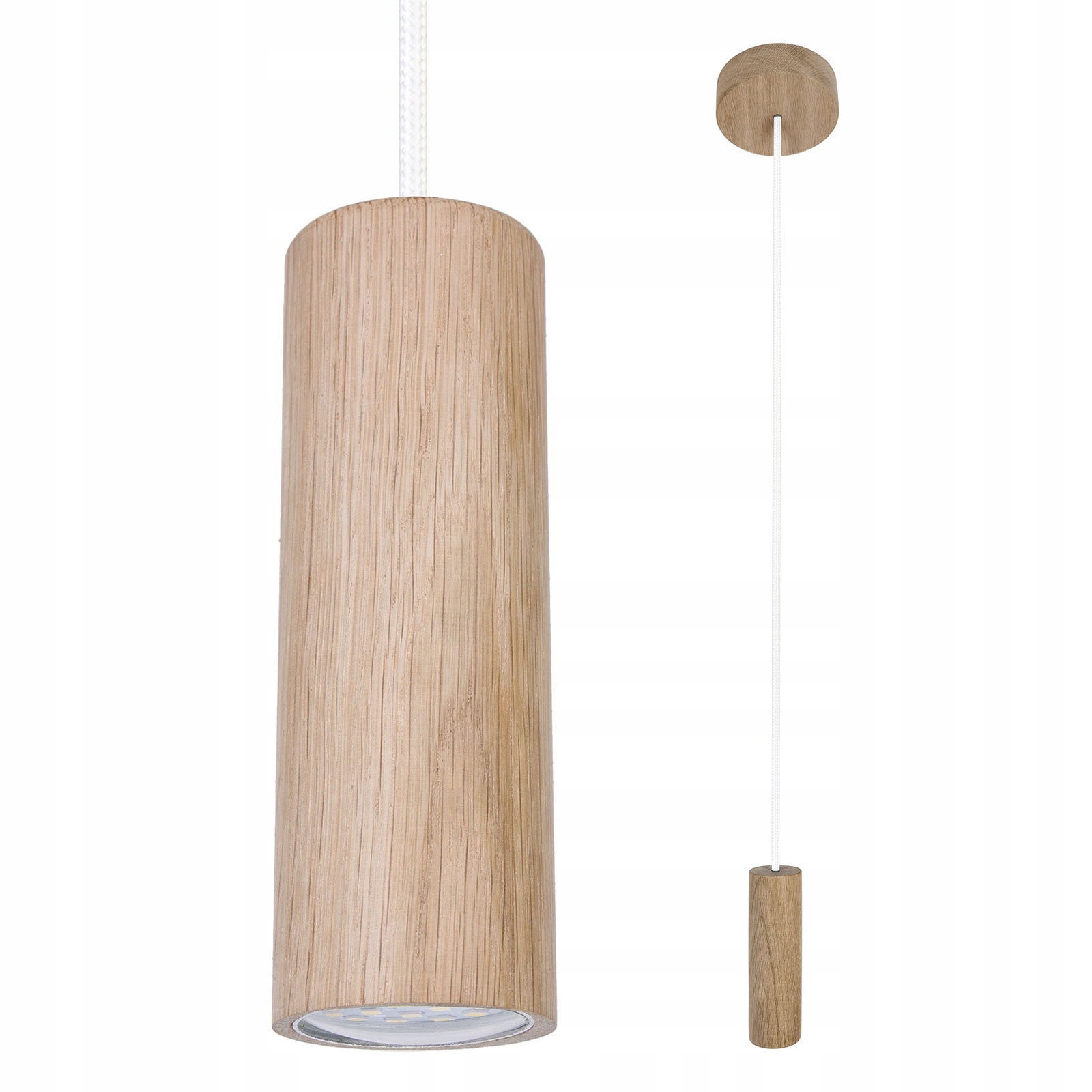 

Lampa Drewniana Biała Wisząca Lampa Nad Stół
