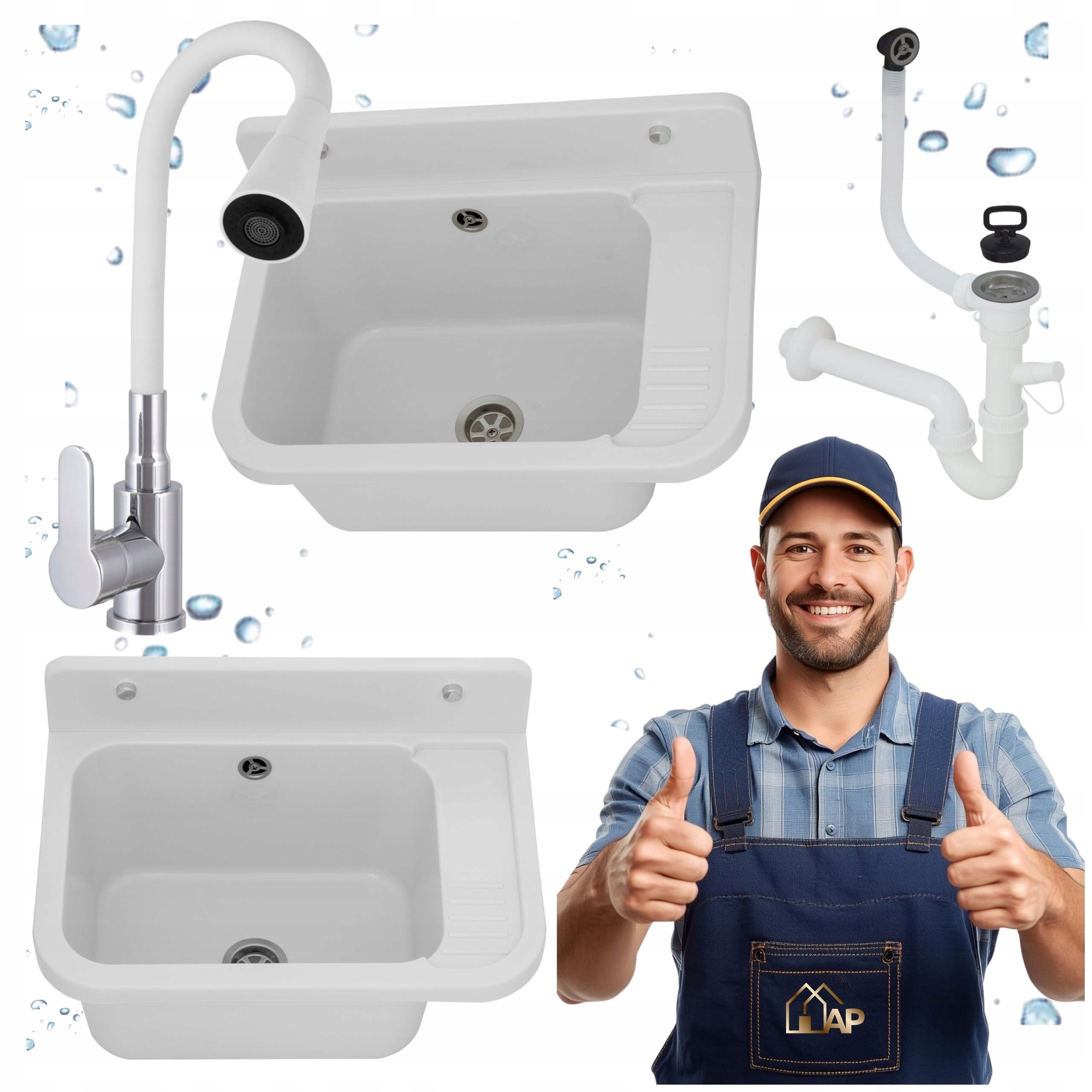 Technický Dřez Pracovní Komora Prádelna Kotelna Baterie Ohebné Ramínko