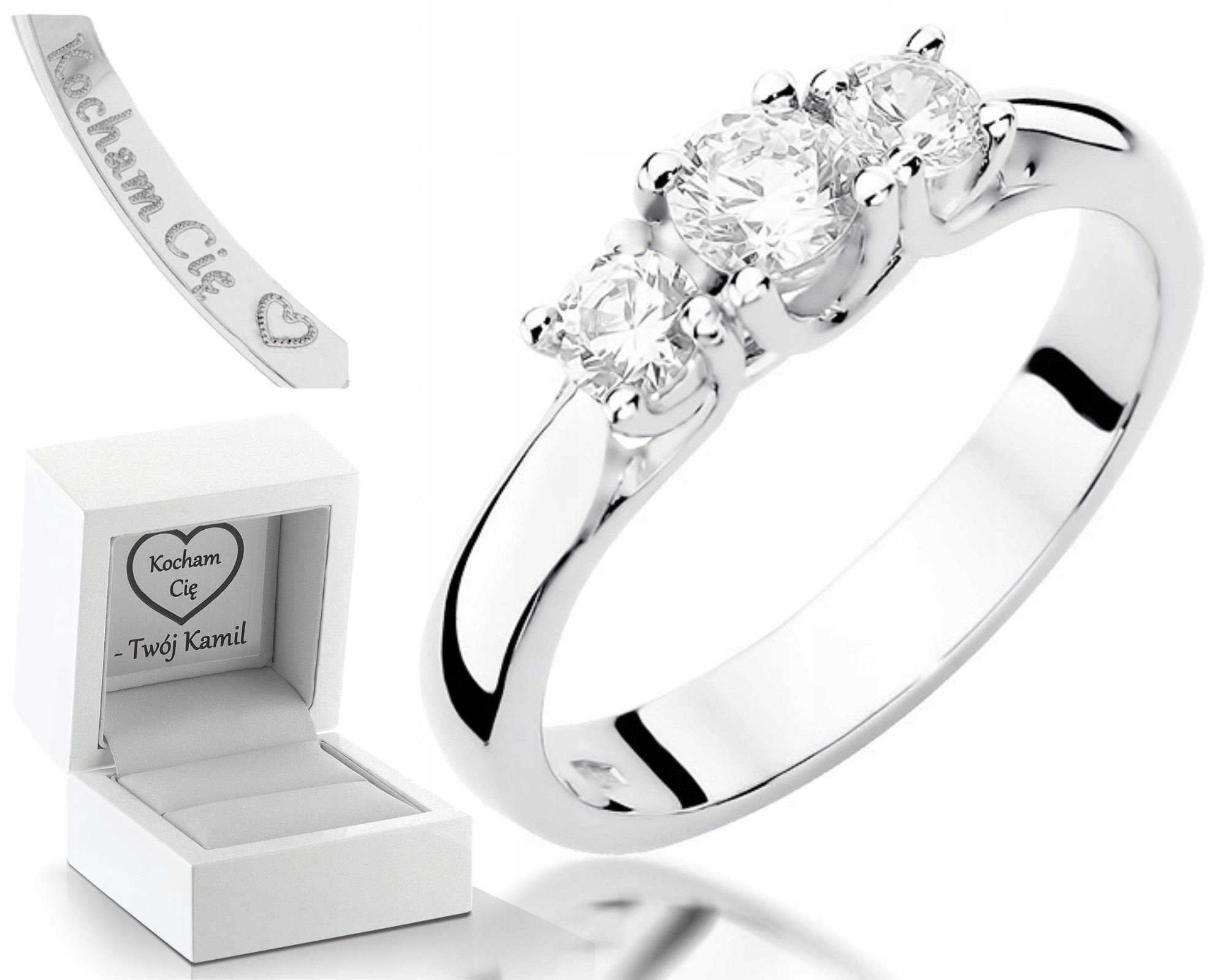 Prstýnek S Brilianty 0,49 Ct Gravírování Bonus