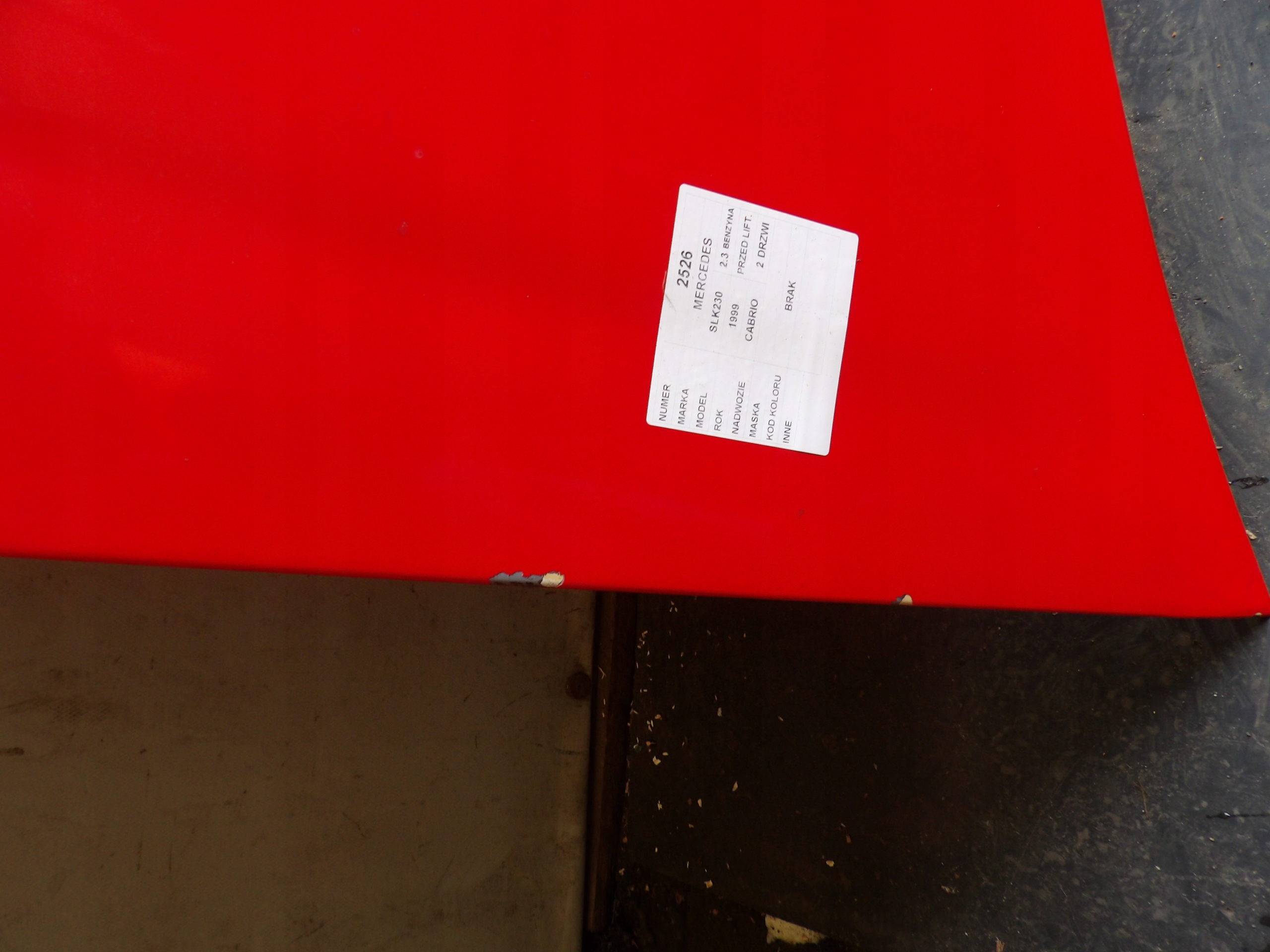 Mercedes SLK W170 bonnet front
