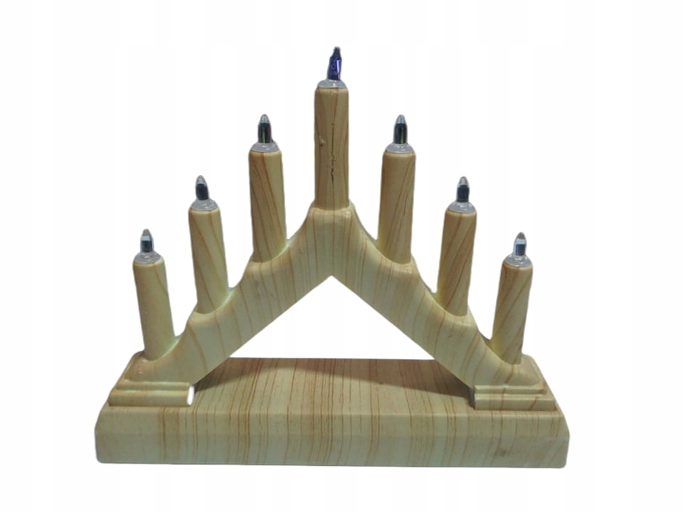 ŚWIECZNIK ADWENTOWY LED DEKORACJA ŚWIĄTECZNA 7 LED Rodzaj świecznik