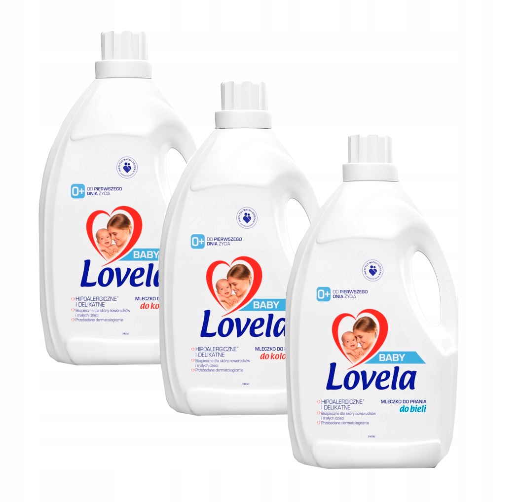 Lovela Baby hipoalergiczny mleczko prania dzieci 2,9L x3 Biel Kolor