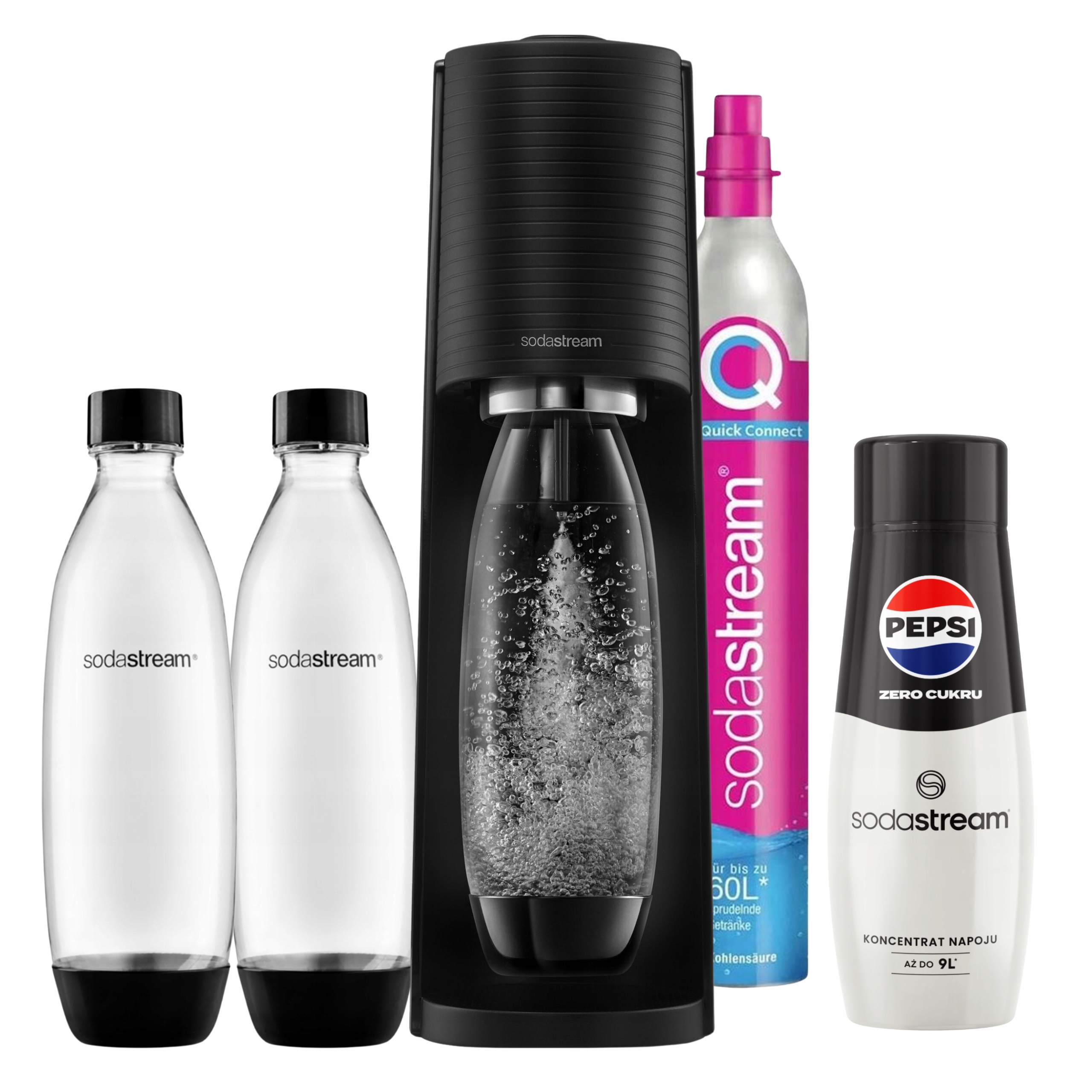 Výrobník Sody SodaStream Terra na sycení vody 2 lahve 1 l Pepsi Max sirup