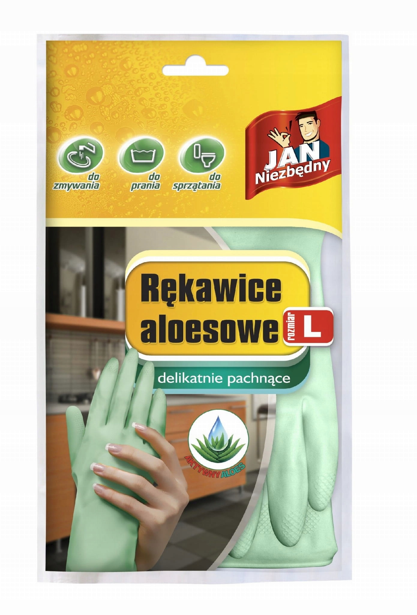 

Rękawice domowe aloesowe para Jan Niezbędny rozm L
