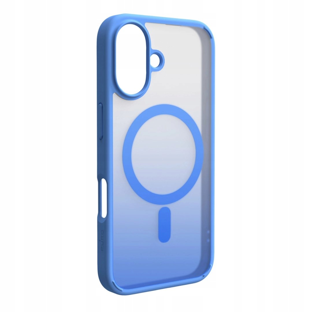 Etui silikonowe Puro Gradient MagSafe do iPhone 16 niebieskie