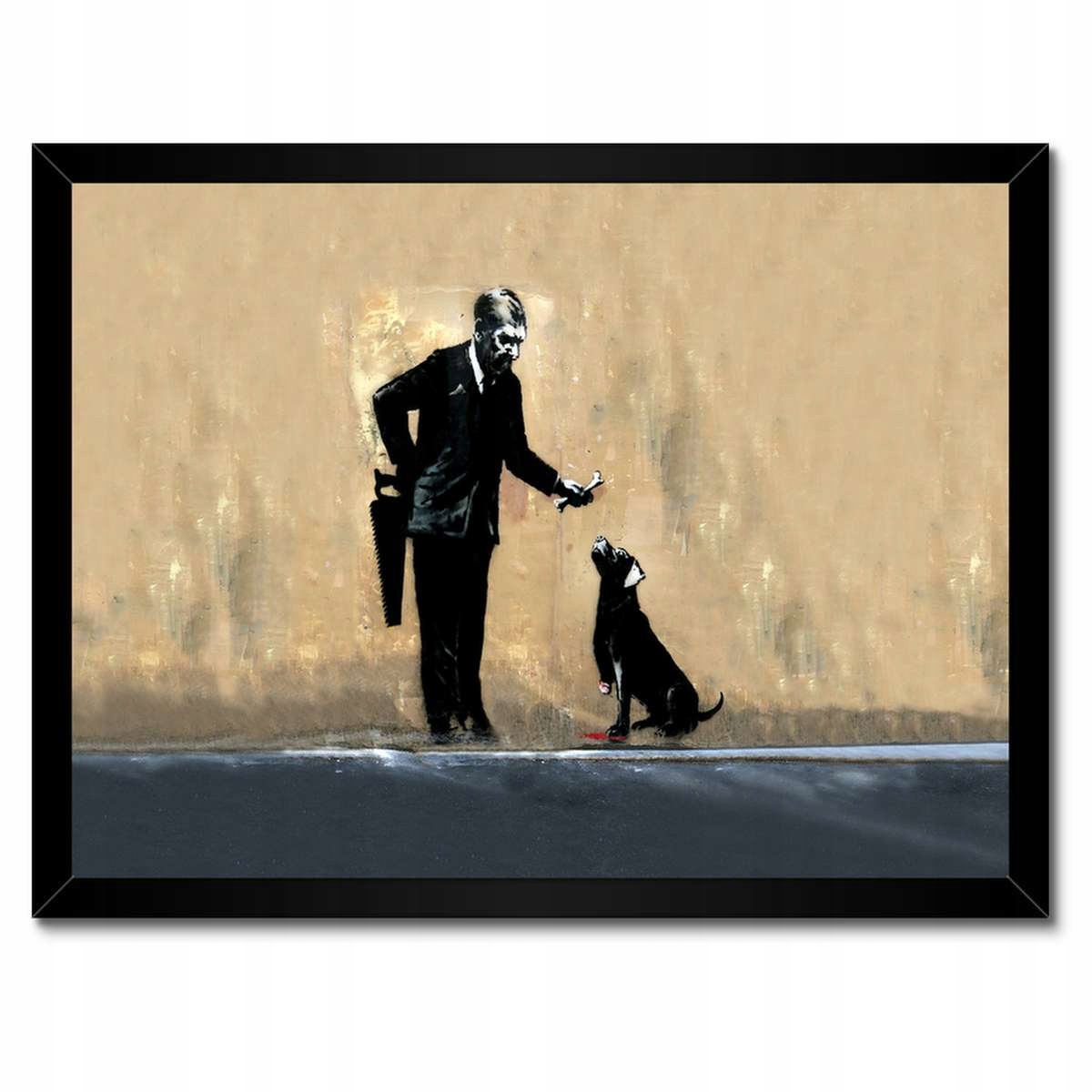 Plakáty v rámu 40x30 Banksy Dobrý pejsek Pes