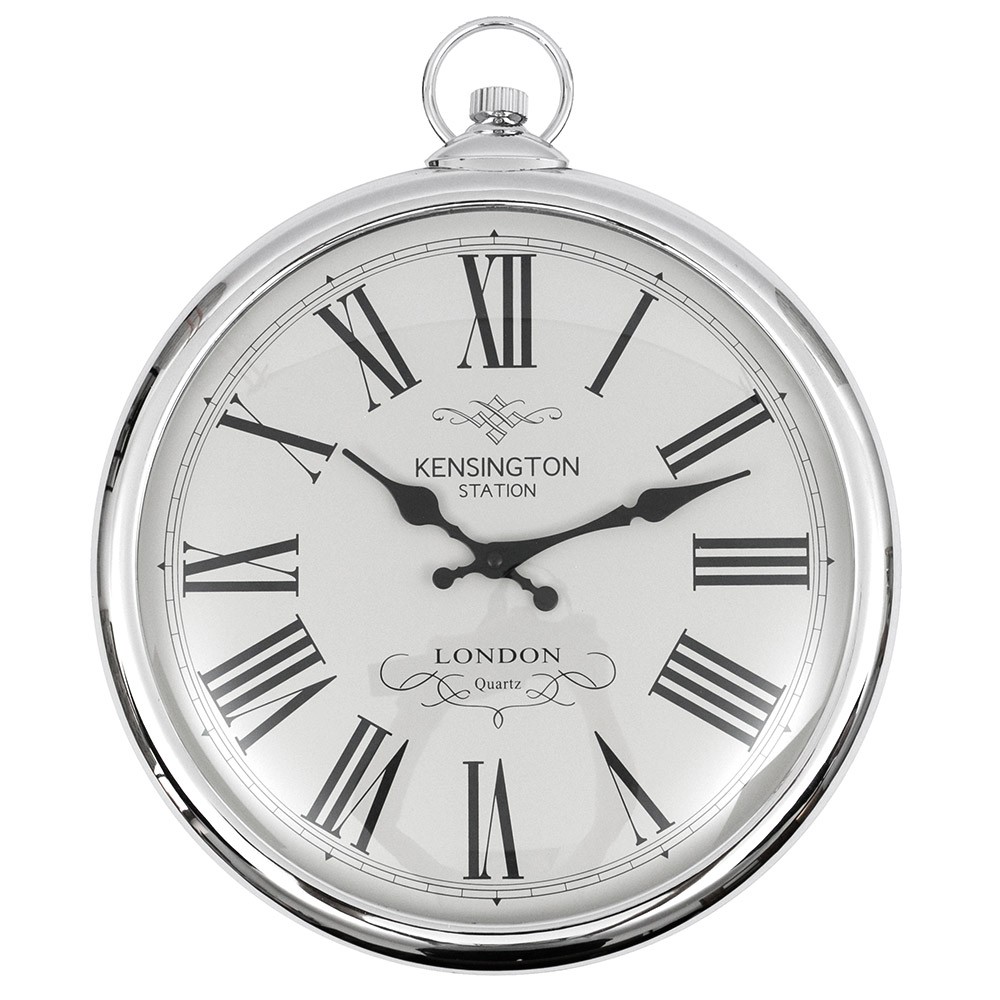 

Zegar Ścienny Srebrny Chromowany 42x35cm London 40