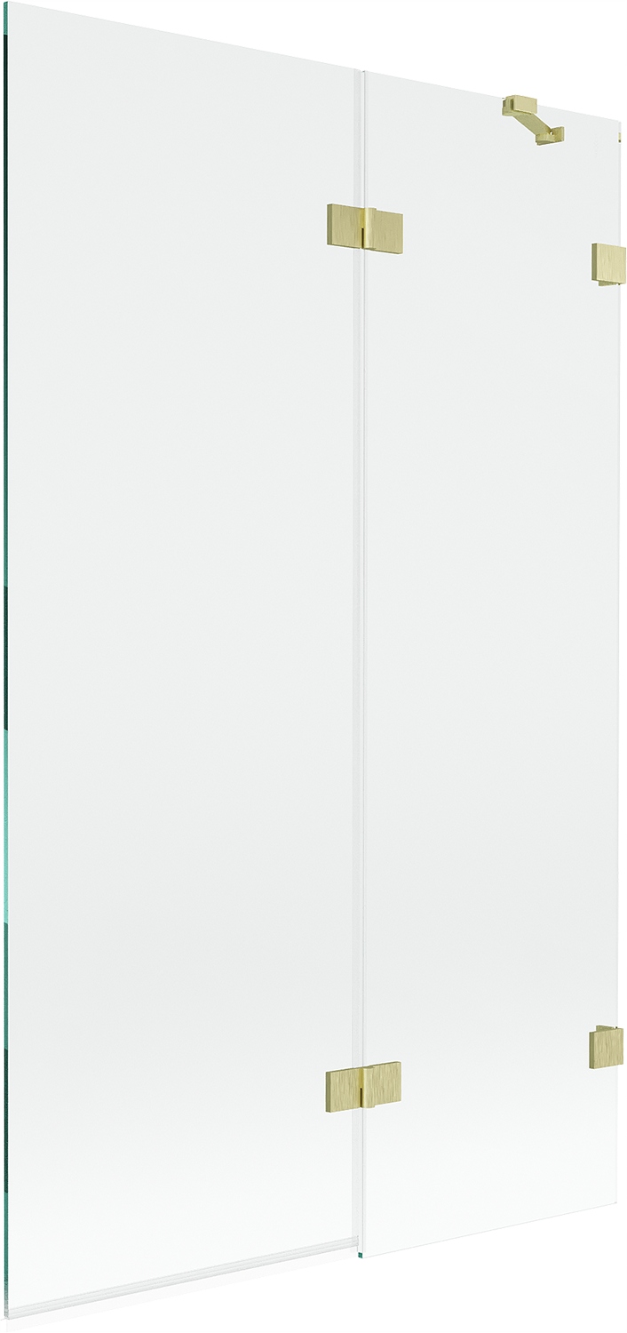 Mexen Lunar vanová zástěna 2-křídlá pravá 110 x 150 cm, transparentní, zlat