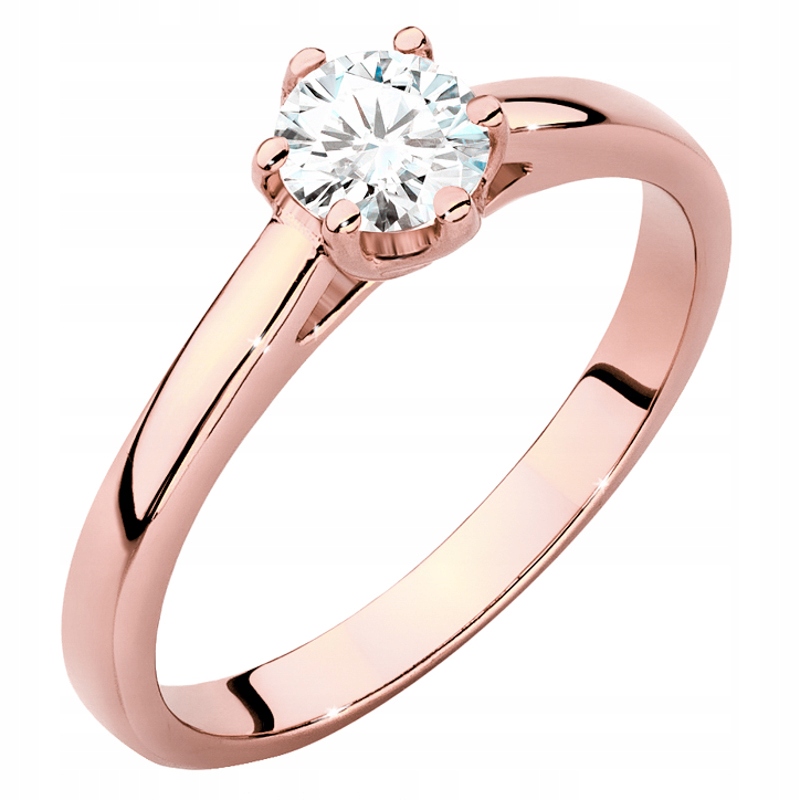 Zlatý Prstýnek pr. 585 s Briliantem 0,40 ct 14k