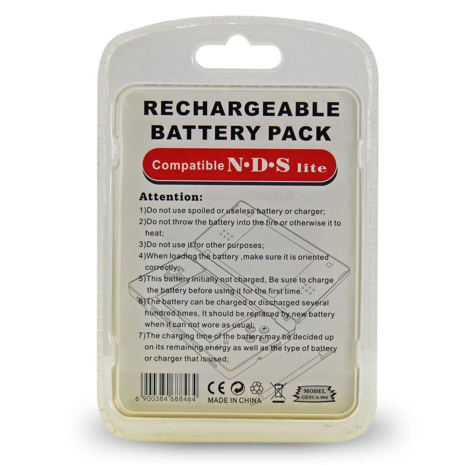 2000mAh akkumulátor Nintendo DS Lite konzolhoz Típus egyéb