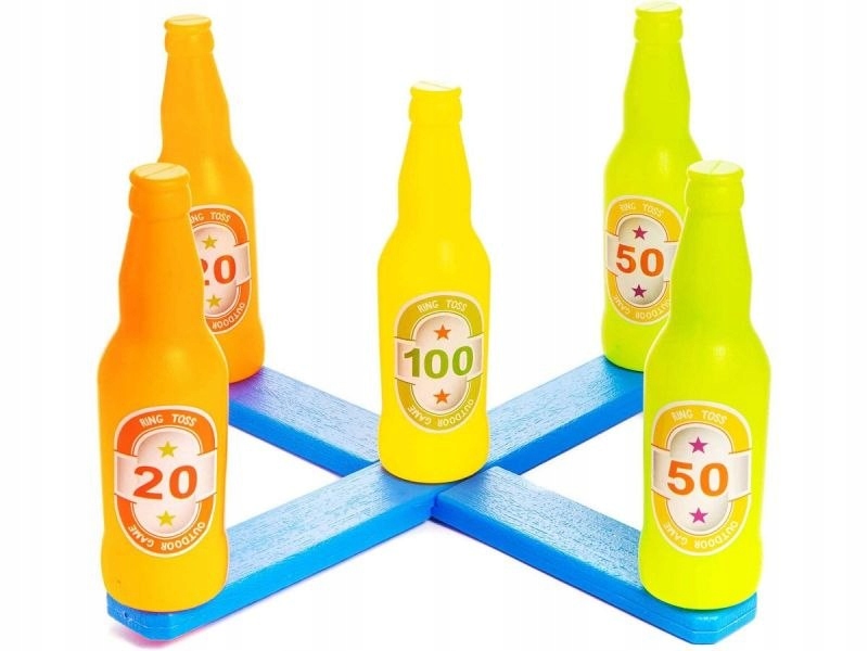 GRA ZRĘCZNOŚCIOWA, RZUCANIE OBRĘCZĄ, RINGO, KOLOROWE BUTELKI I OBRĘCZE TRAF Wiek dziecka 3 lata +