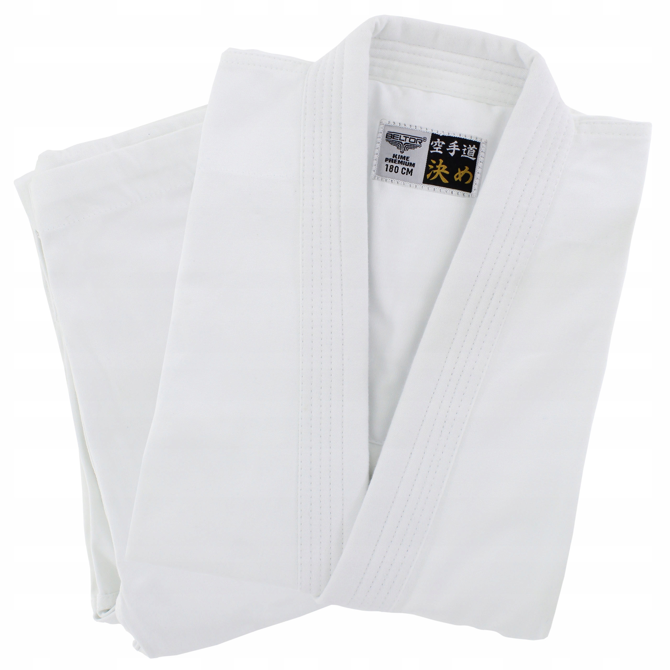Beltor Kimono Karate Kime Premium Karatega Białe 12/14oz 180 cm