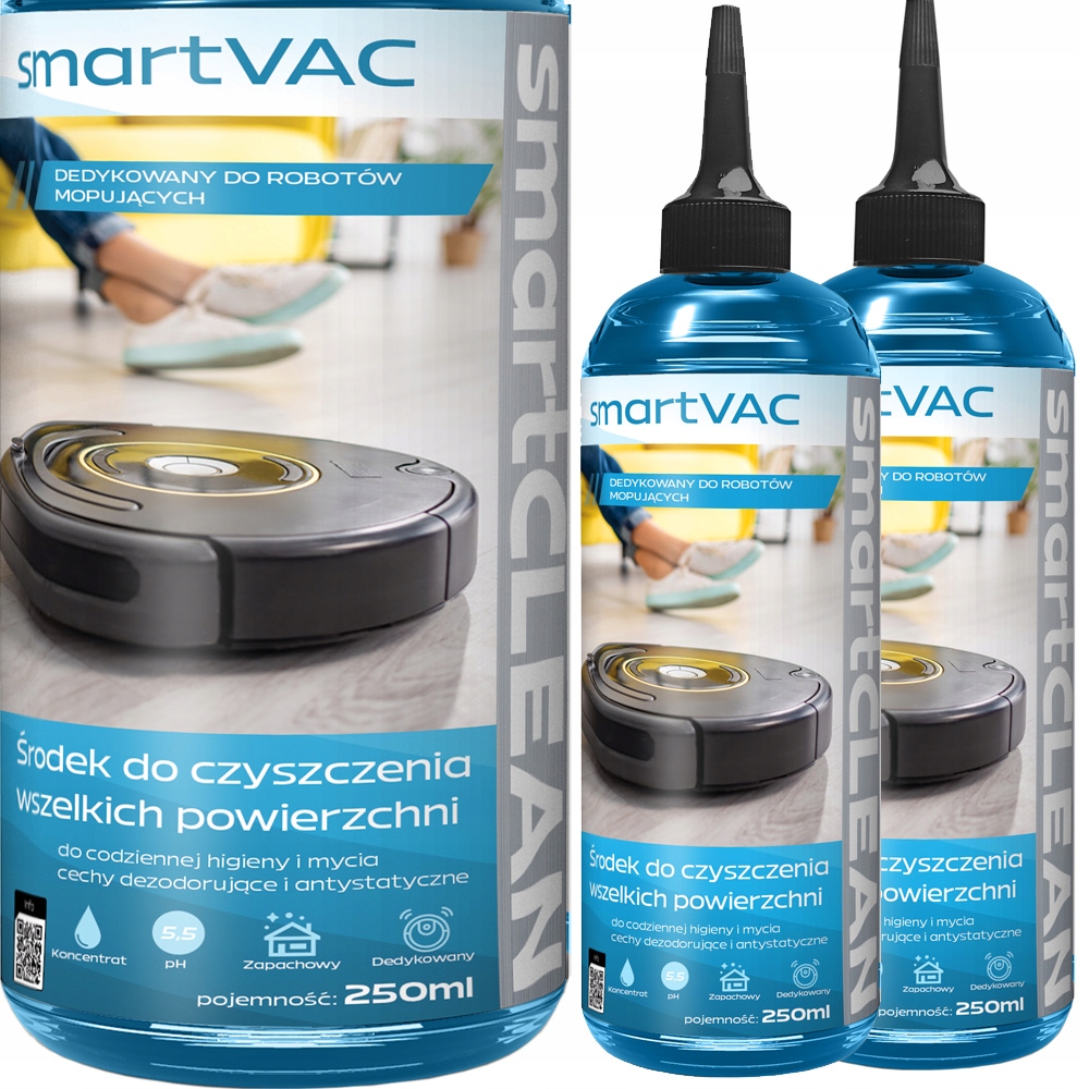 2X 250ml SmartVAC чистящая бионическая роботизированная моющая жидкость