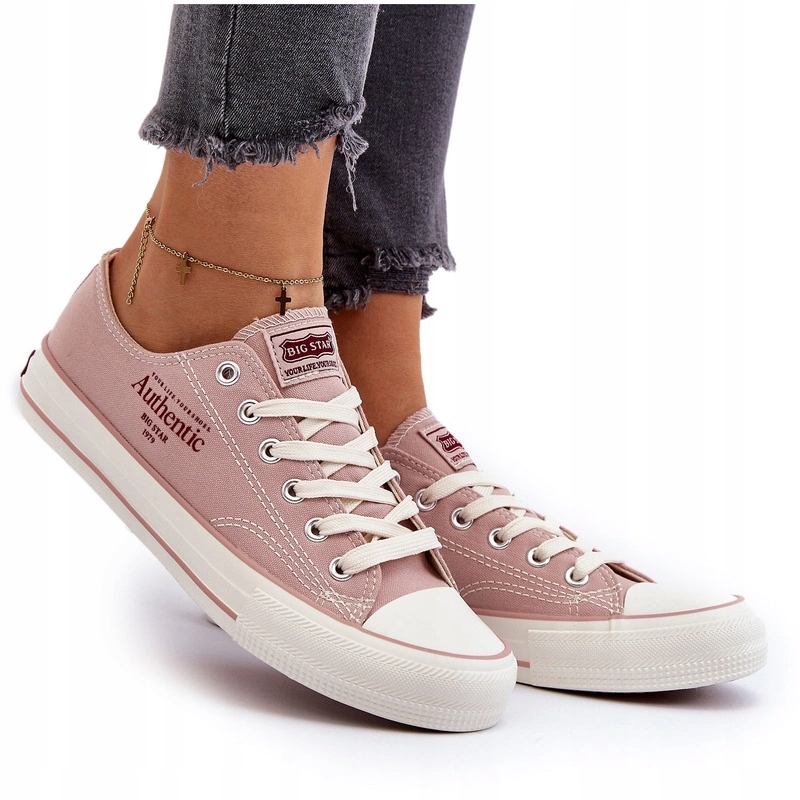 Trampki Damskie Materiałowe Big Star NN274239 Różowe 40