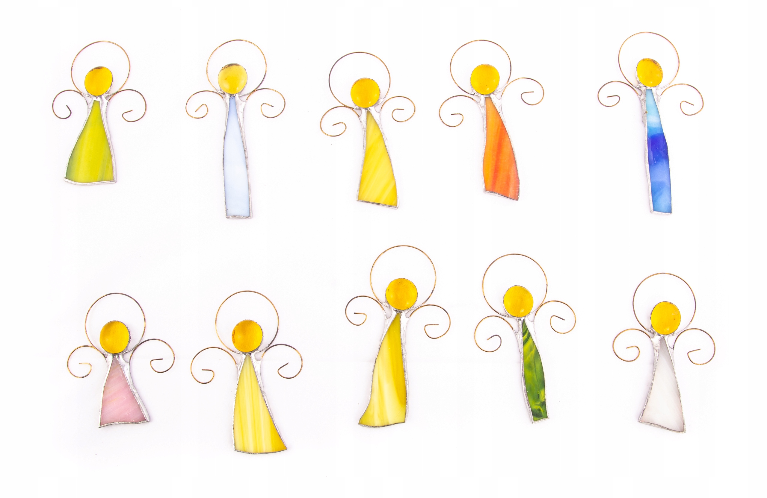 ANIOŁ WITRAŻ ANIOŁEK PREZENT 10cm RÓŻNE KOLORY Marka Midex