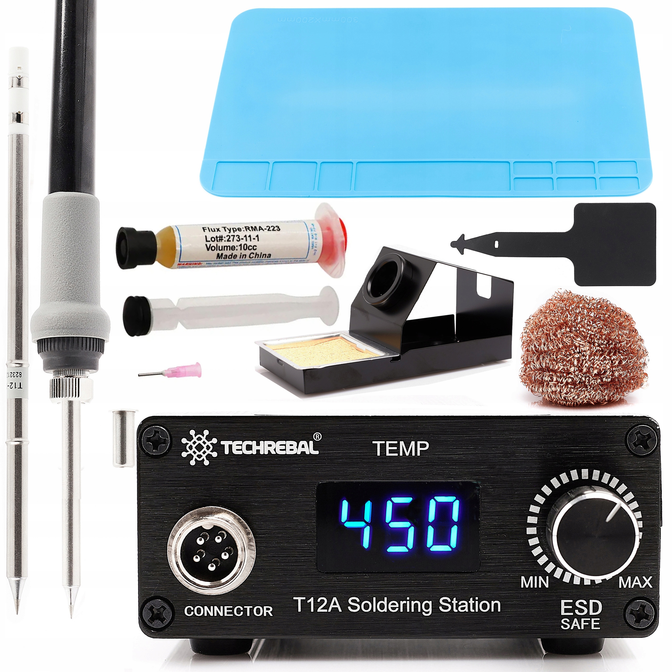 Stacja Lutownicza Techrebal T12A Precyzyjna Szybkie Nagrzewanie Grotu