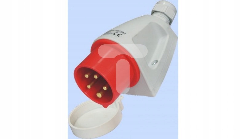 

Wtyczka stała 32A 5P 400V czerwona 6h IP44 Wsm 32/