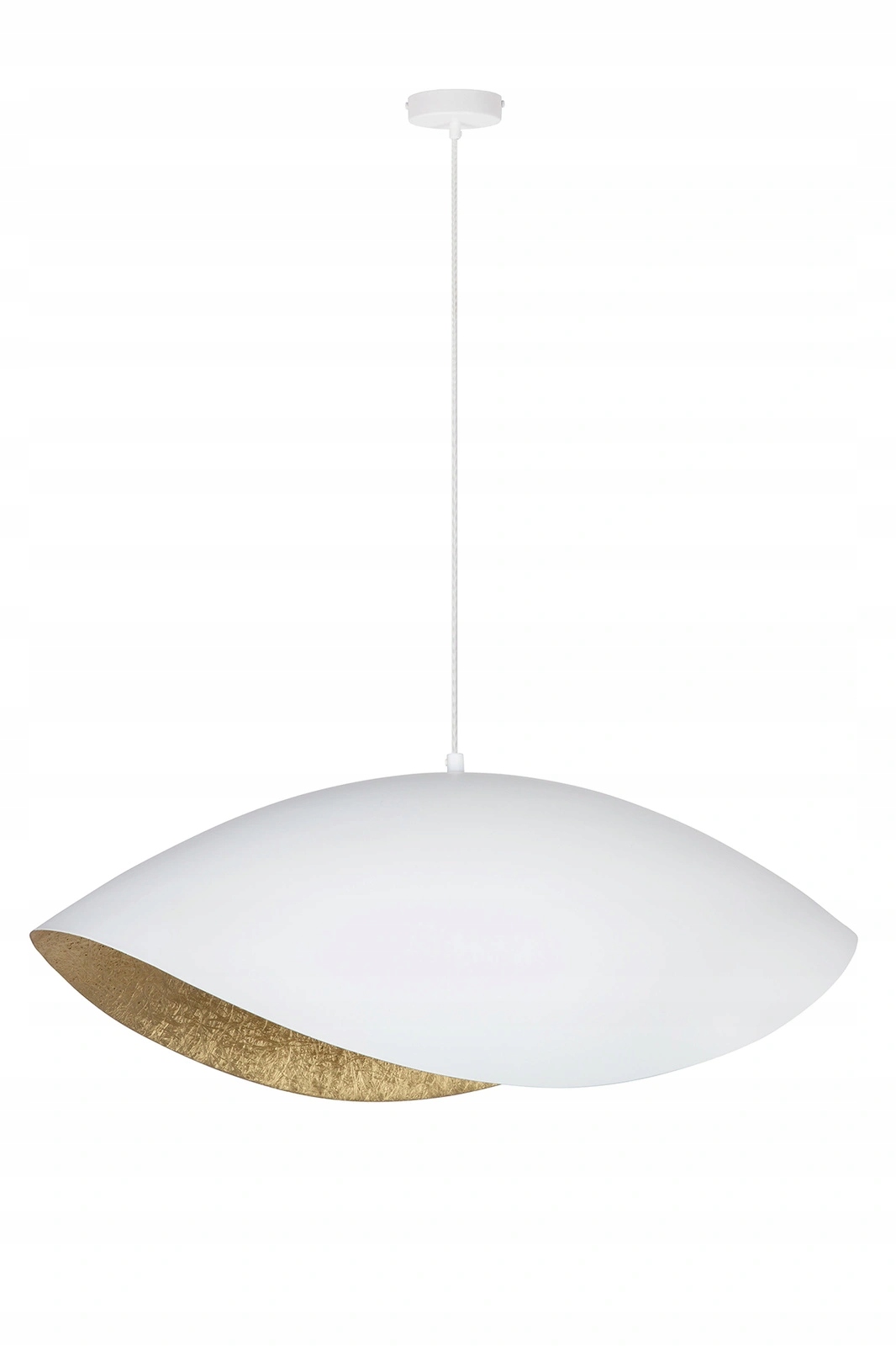 Závesná lampa Sigma Sona bielo-zlatá kompozitná kovová E27 65 cm