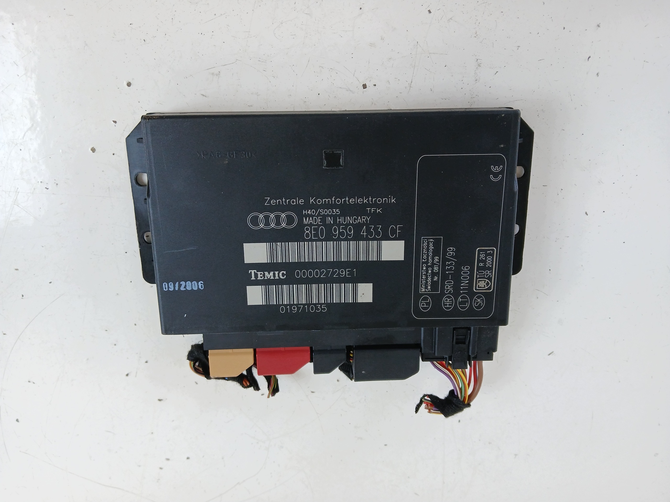 AUDI A4 B6 A4 B7 comfort control unit 8E0959433CF