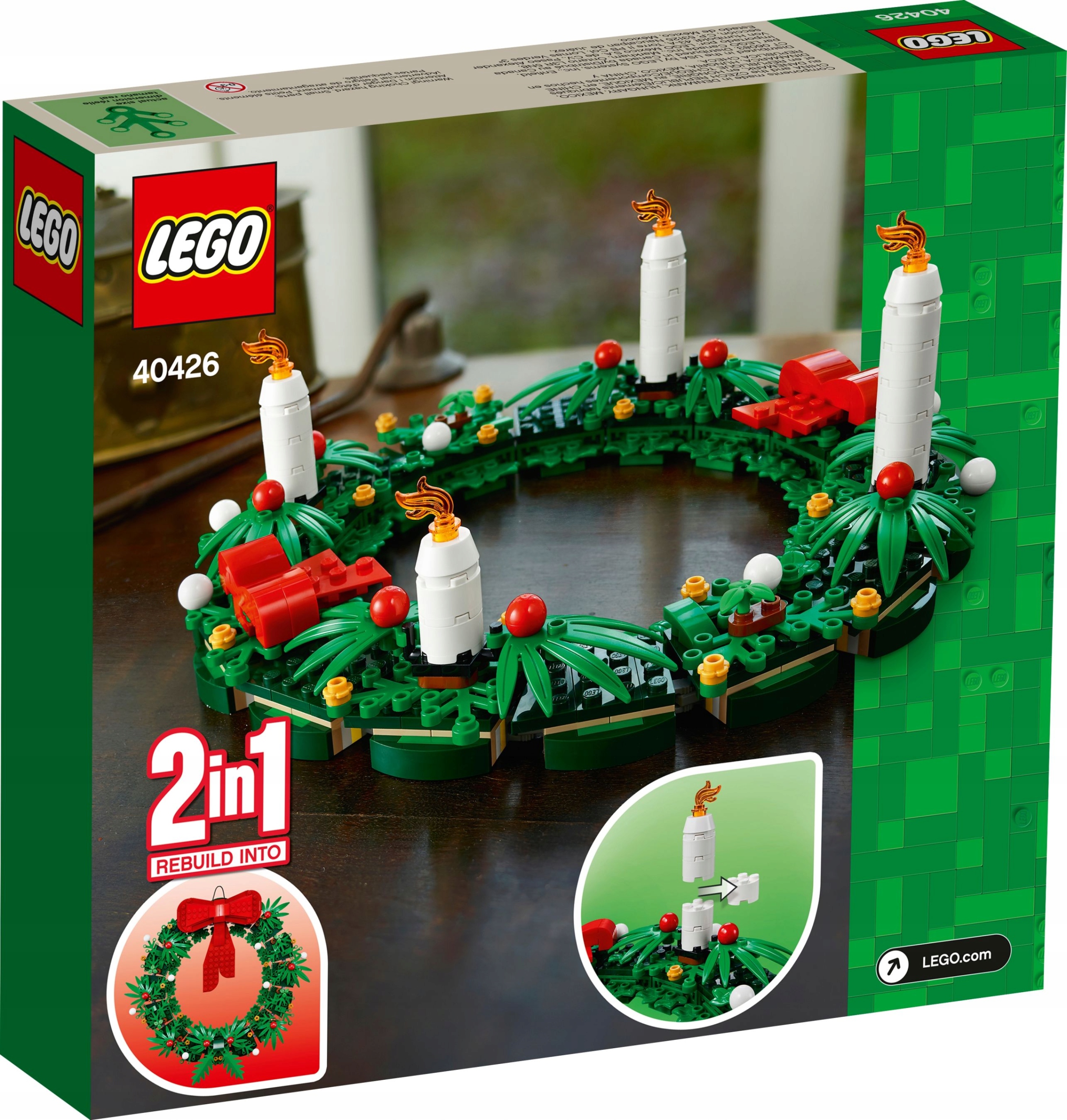LEGO 40426 - WIENIEC BOŻONARODZENIOWY 2 w 1 - NOWY Marka LEGO