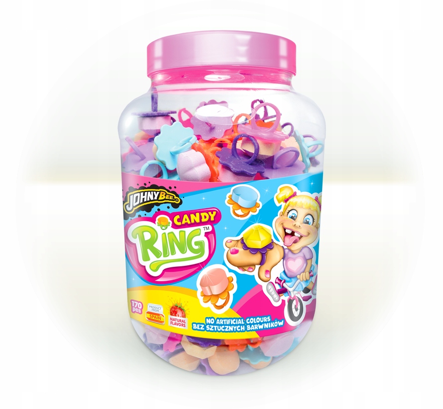 Johnybee Lizaki Pudrowe Pierścionki Candy Ring 170szt