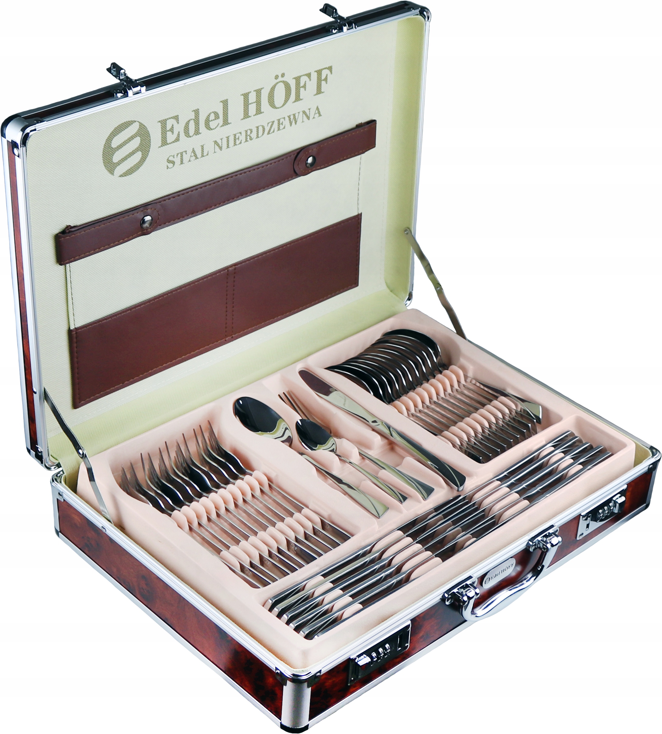 Sada príborov Kufor Edel Hoff Príbor Vysoký Lesk 72 ks EH-8145