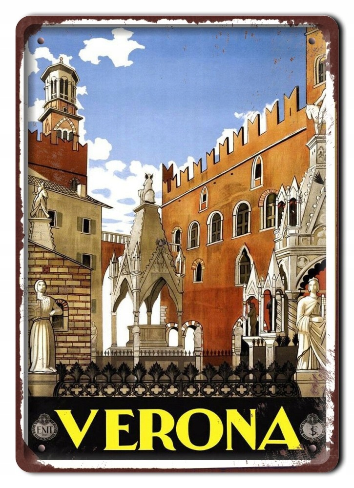 Werona Metalowy Szyld Plakat Vintage Retro #09554