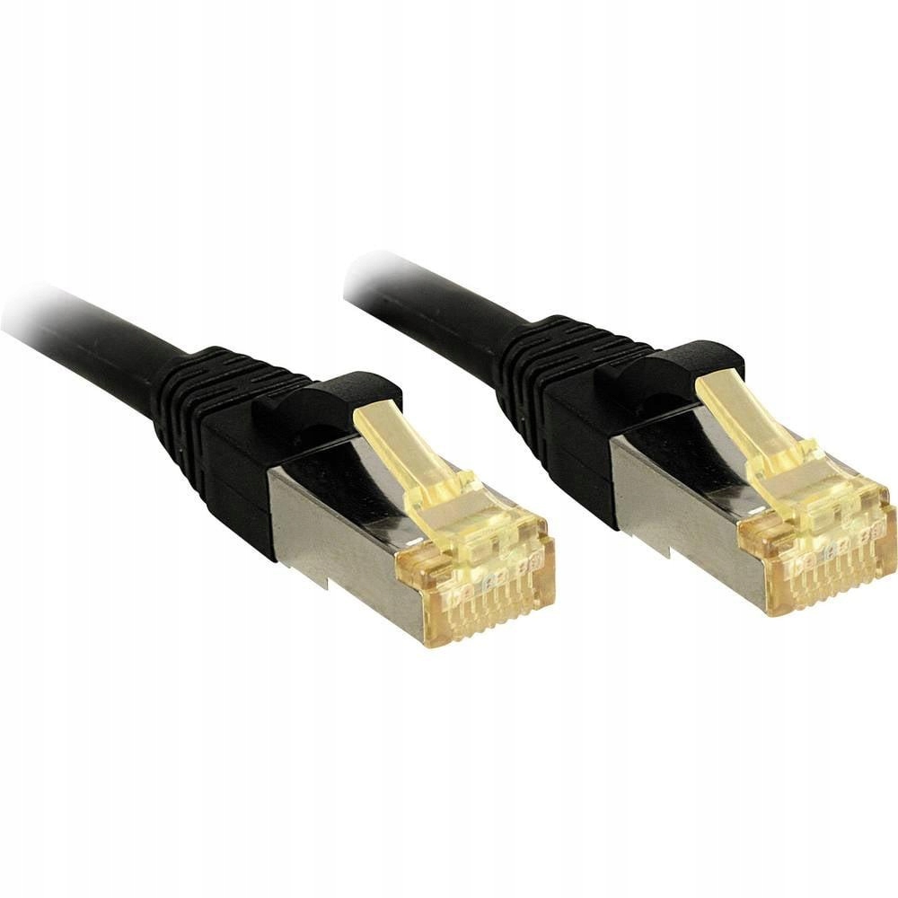 Lindy 47306 kabel sieciowy 0,5 m Cat7 S/FTP (S-STP) Czarny