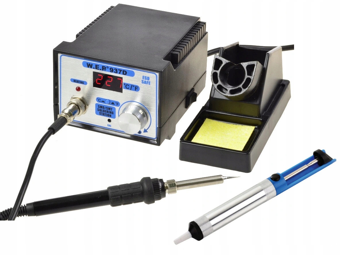 

Stacja Lutownicza Wep 937D 60W Led +odsysacz