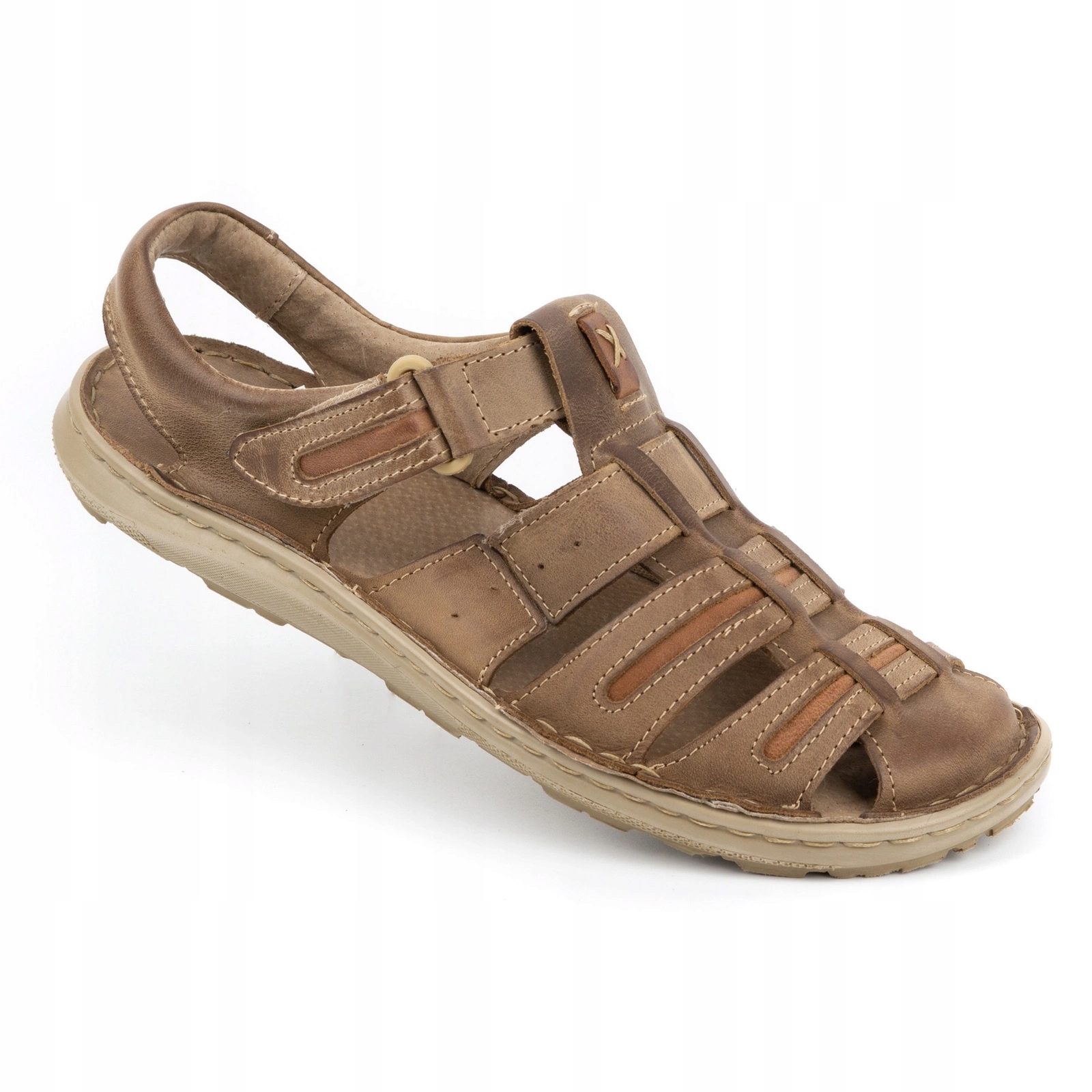 pánské sandály s krytou přední částí 230MA z přírodní kůže, polský 45