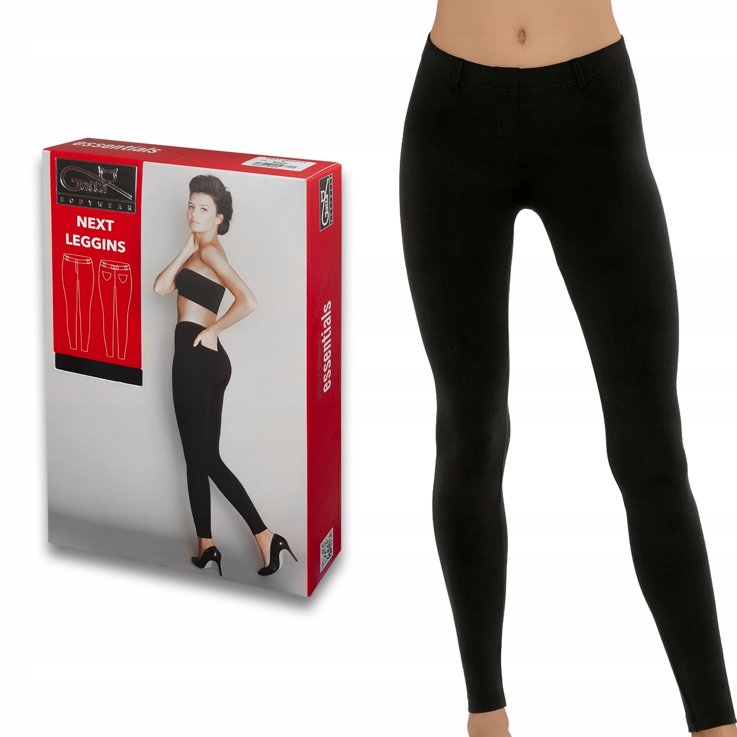 Legginsy getry Gatta Next spodnie z kieszeniami czarne r. S-Zdjęcie-0