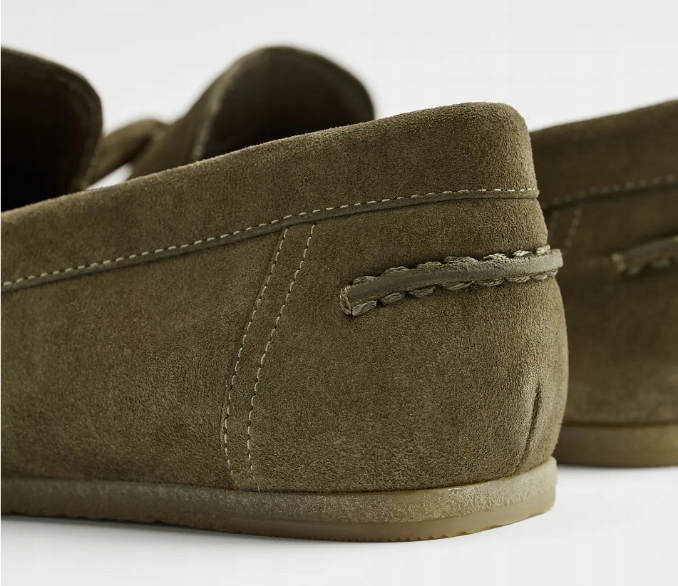 ZARA SKÓRZANE ZIELONE MOKASYNY BUTY KHAKI 40 Kod producenta 2620/720