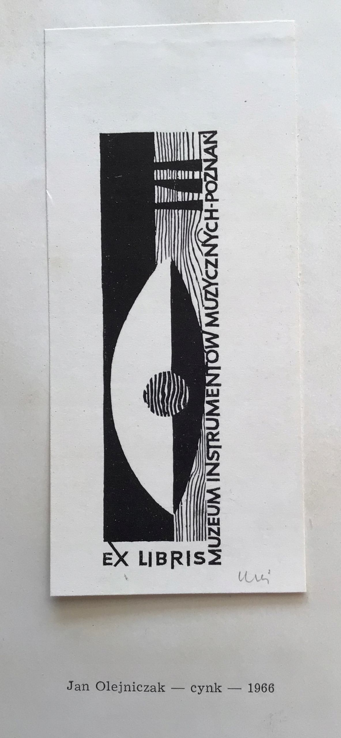 Ex-libris Muzeum Instrumentów Muzycznych Poznań / J.Olejniczak