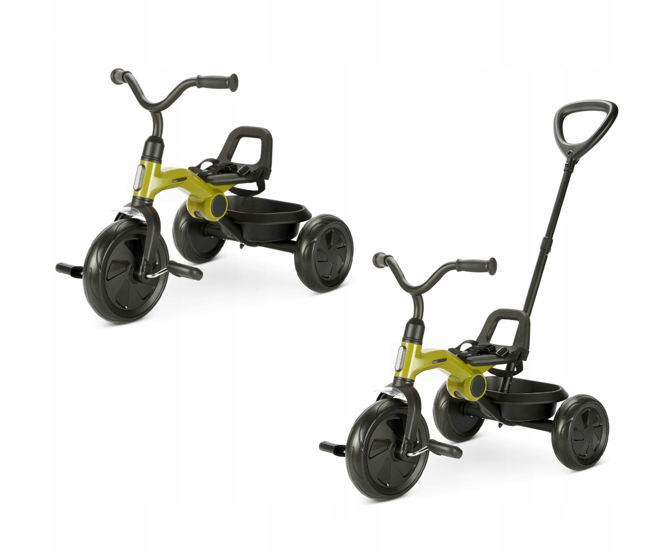 Qplay Ant Plus Tříkolka Zelená Komfort Rukojeť Regulace Pásy 2v1
