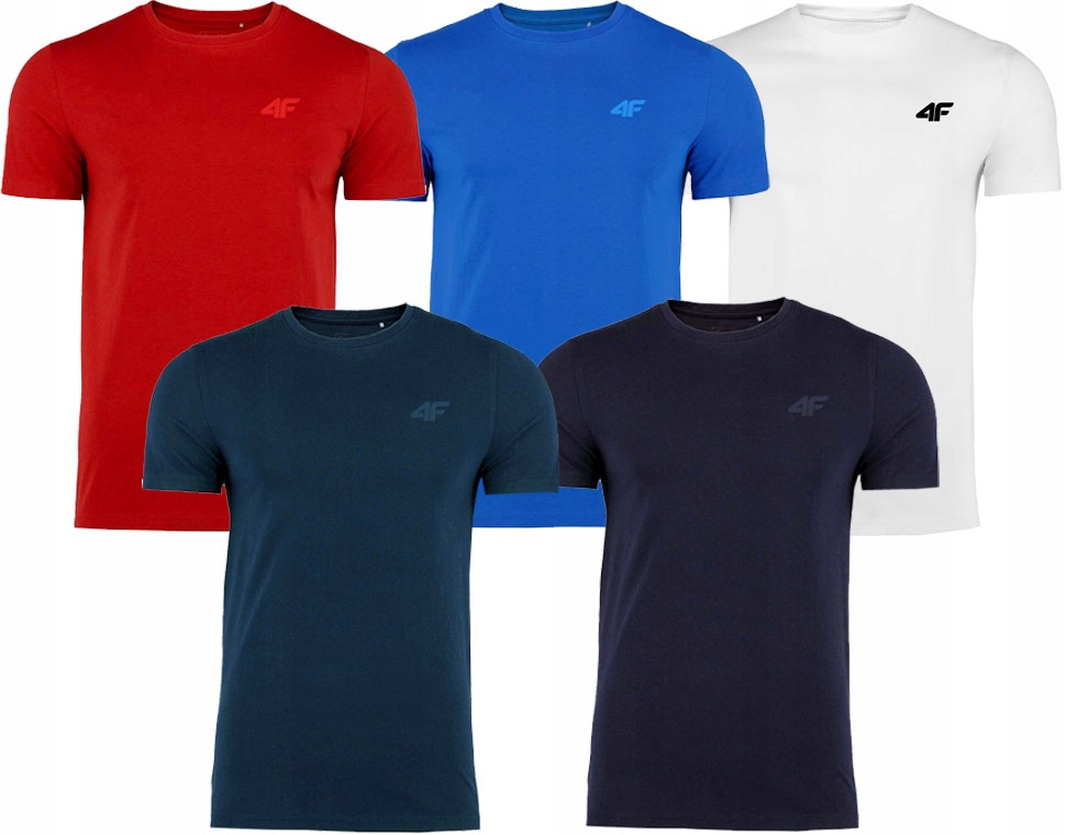 

4F Zestaw Koszulka Męska T-shirt 5 Sztuk r.XL