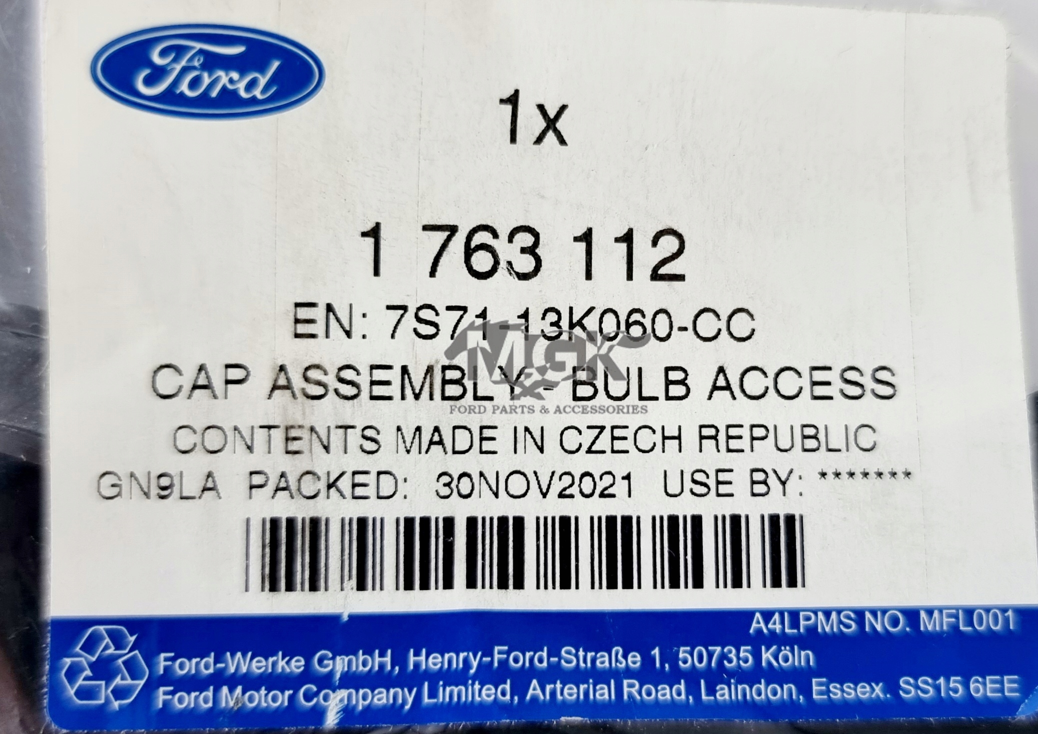 FORD OE 1763112 POKRYWA REFLEKTORA LEWA MONDEO MK4 Producent części Ford OE