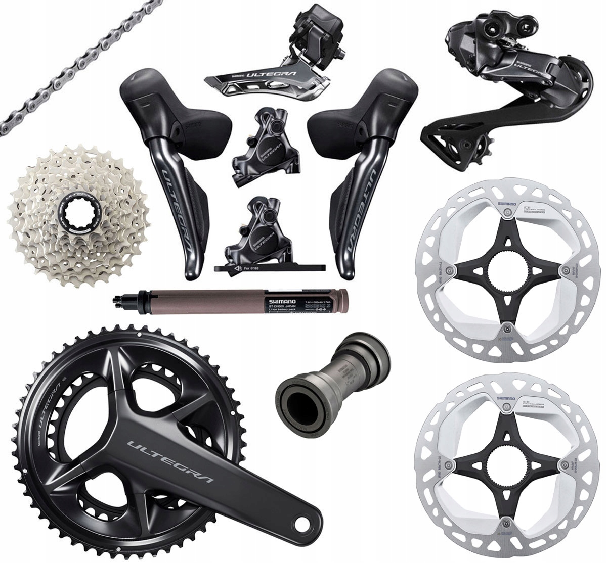 Shimano Ultegra Di2 R8170 2x12-speed Group Disc 160/160 mm kompletní sada